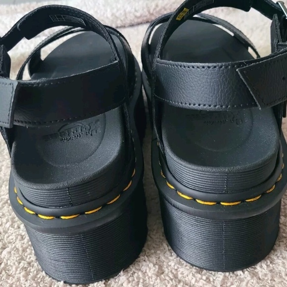 Dr Martens Voss II Quad Athena Leather Strap Platform Sandals Black - Picture 8 of 10